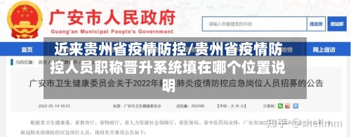近来贵州省疫情防控/贵州省疫情防控人员职称晋升系统填在哪个位置说明-第1张图片