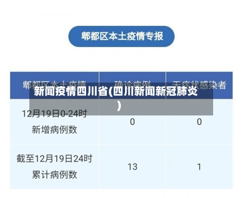 新闻疫情四川省(四川新闻新冠肺炎)-第1张图片