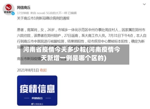 河南省疫情今天多少粒(河南疫情今天新增一例是哪个区的)-第1张图片