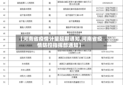 【河南省疫情计量延期通知,河南省疫情防控指挥部通知】-第3张图片