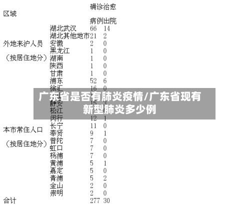 广东省是否有肺炎疫情/广东省现有新型肺炎多少例-第1张图片