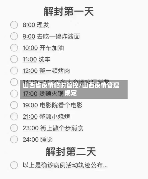 山西省疫情临时管控/山西疫情管理规定-第1张图片